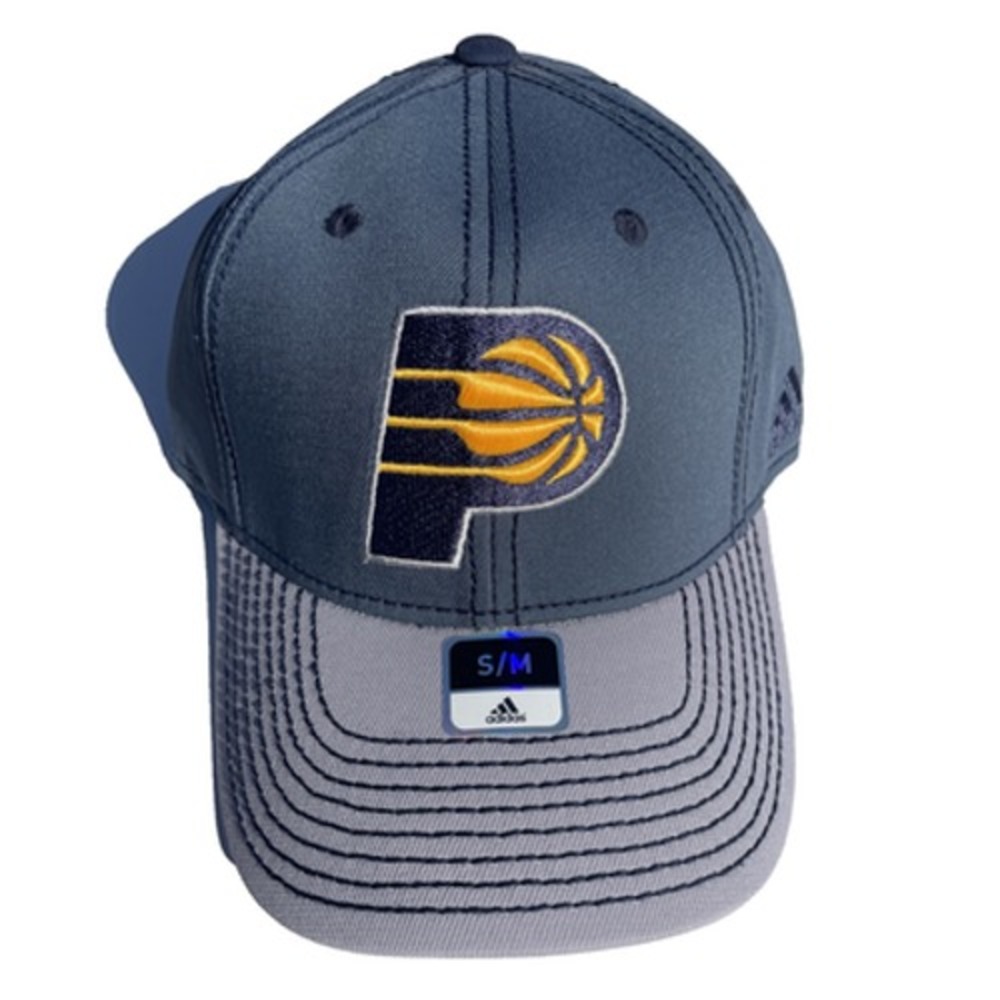 Indiana Pacers Adidas FitMax Two-Toned Gray Structured Baseball Hat (S/M)